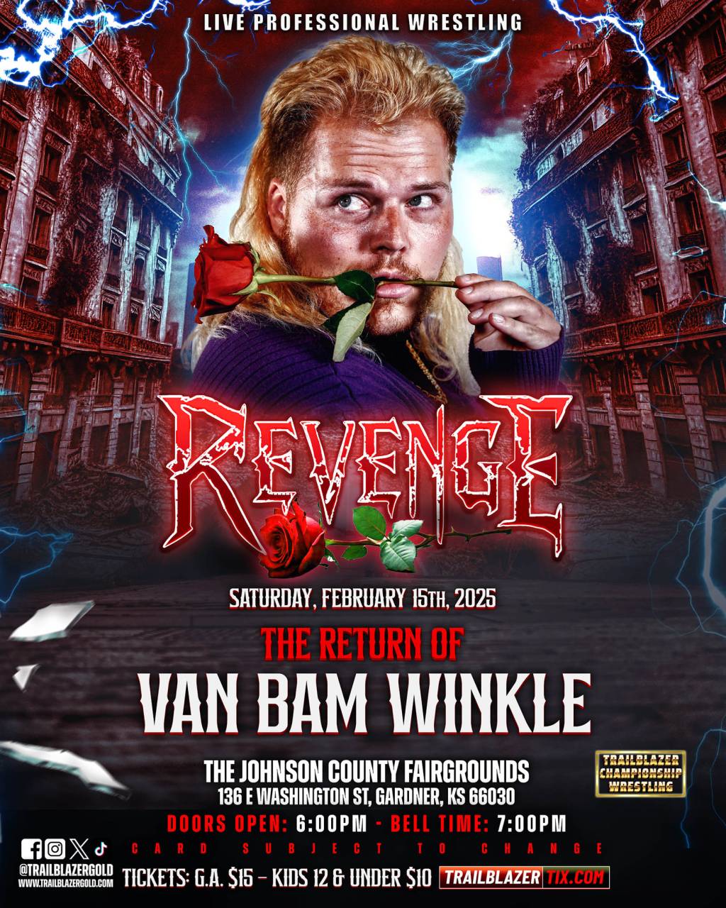 Announcement: Revenge – Van “Bam” Winkle Will be in Action